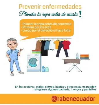 planchar la ropa por prevenir enfermedades